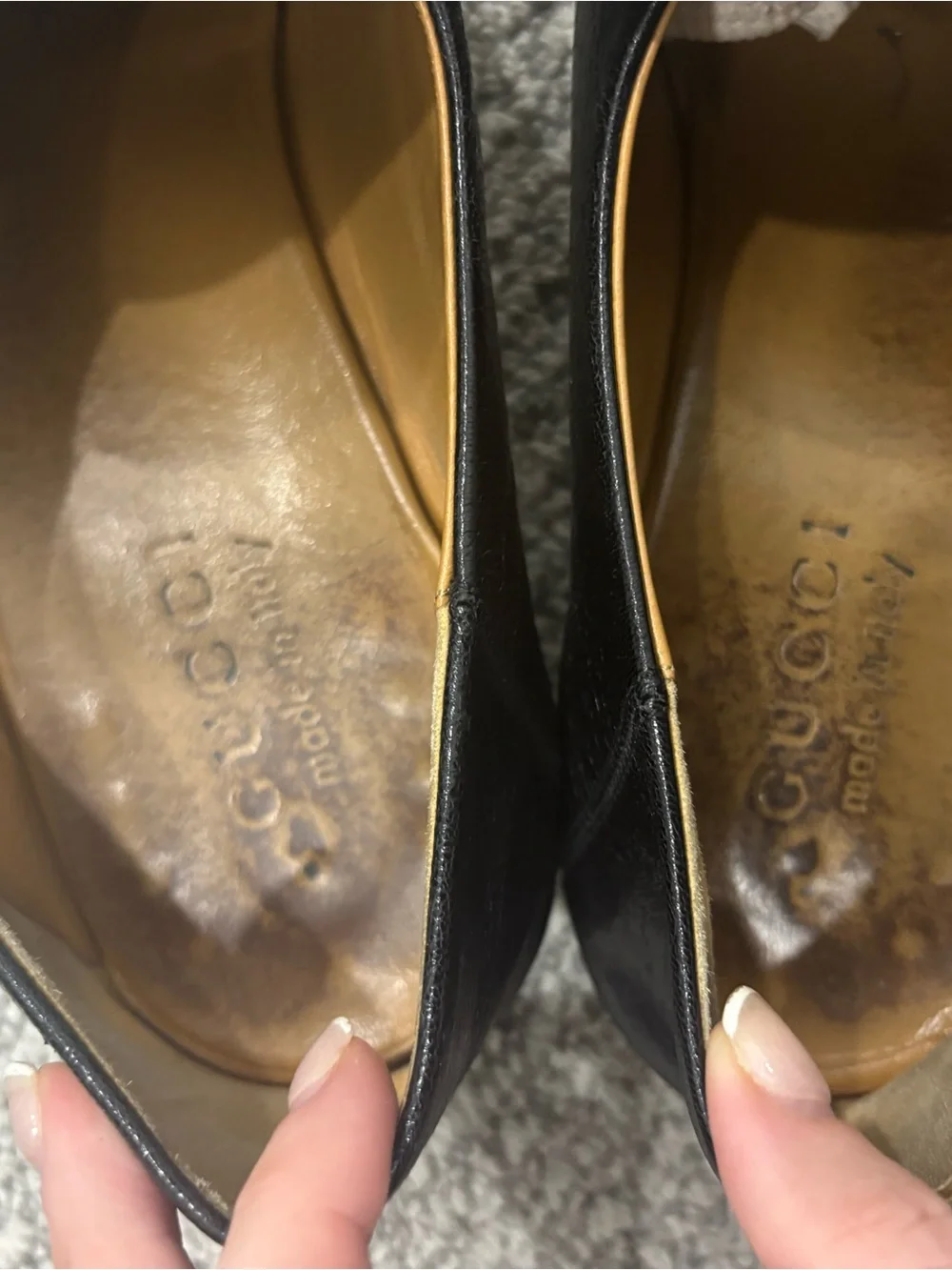 Gucci Black Leather Horsebit Slip-On Loafers